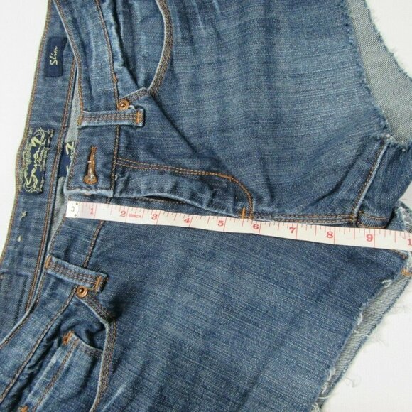 Seven7 Premium Denim Blue Jean Cut Off Shorts - Picture 9 of 9
